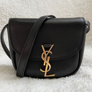 SAINT LAURENT YSL SMALL KAIA CROSSBODY SATCHEL BLACK